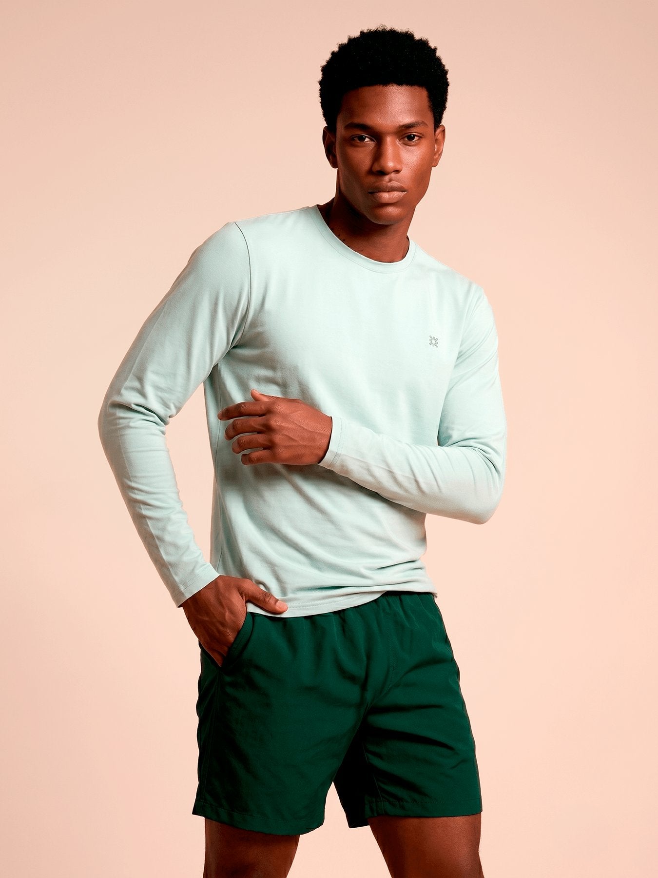 Camisa UV Masculina Com Proteção Solar ML UVPRO - VERDE CLARO