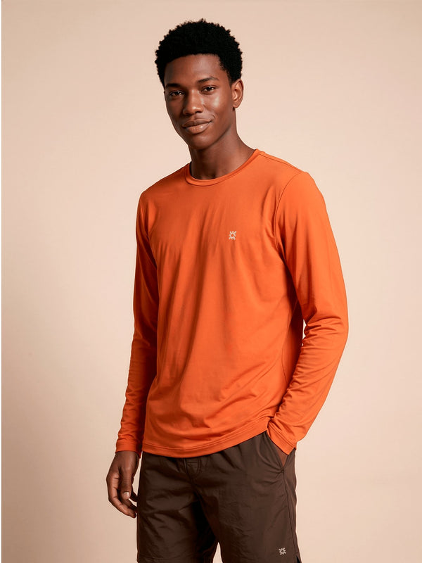 Camisa UV Masculina Com Proteção Solar UVPRO ML - PITANGA