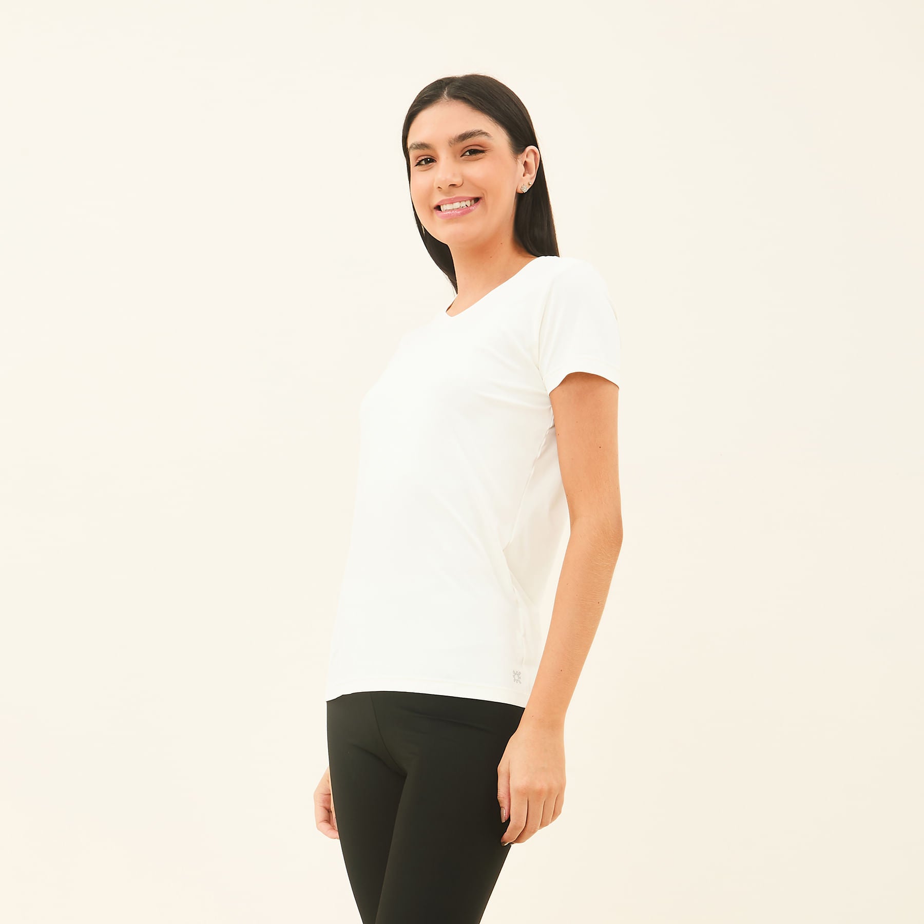 Camisa UV Feminina Com Proteção Solar Sport Fit Off White