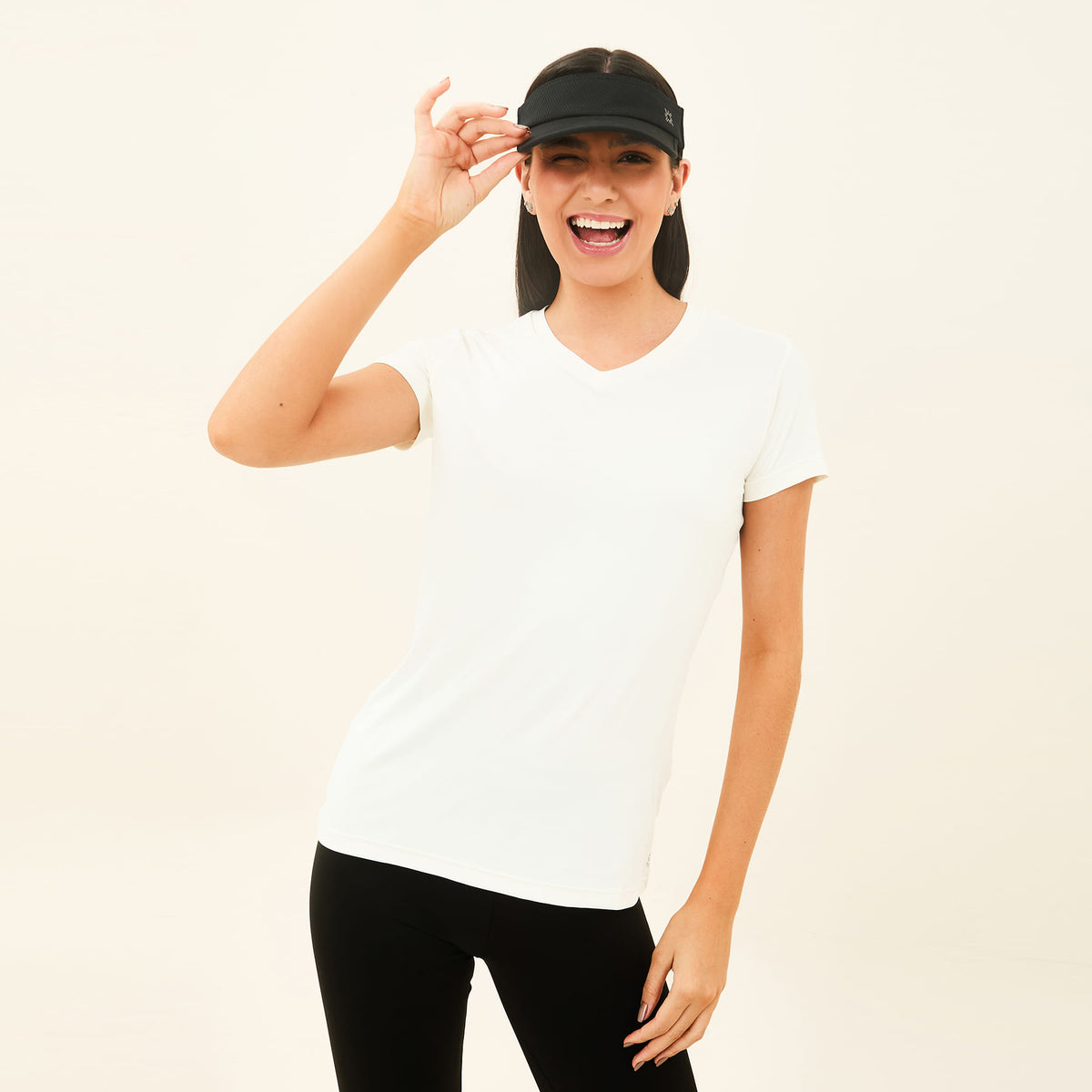 Camisa UV Feminina Com Proteção Solar Sport Fit Off White