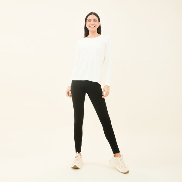 Camisa UV Feminina Com Proteção Solar Sport Fit Off White