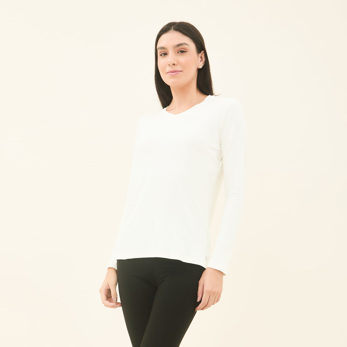 Camisa UV Feminina Com Proteção Solar Sport Fit Off White