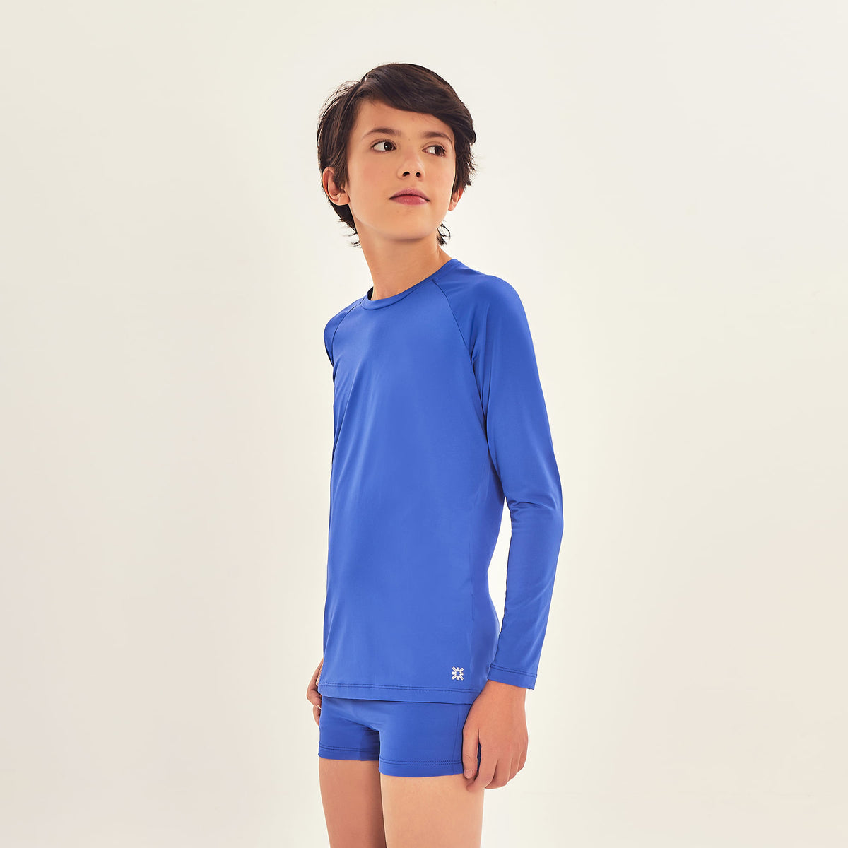Camiseta UV Infantil Com Proteção Solar Uvpro Azul Bic