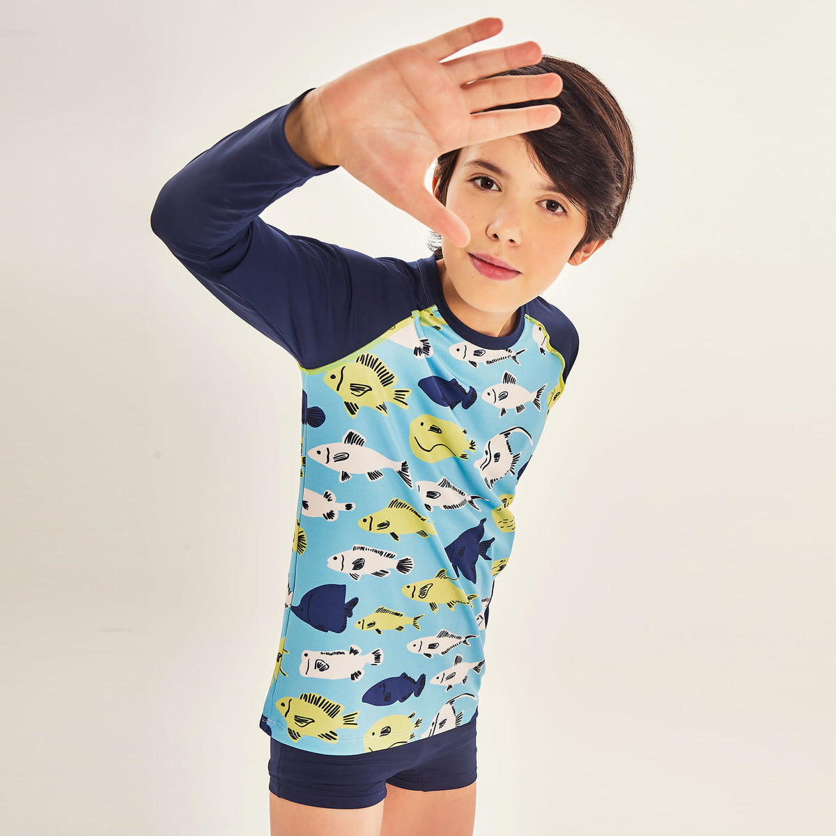 Camisa Acqua Uv Com Proteção Solar Estampa Peixes