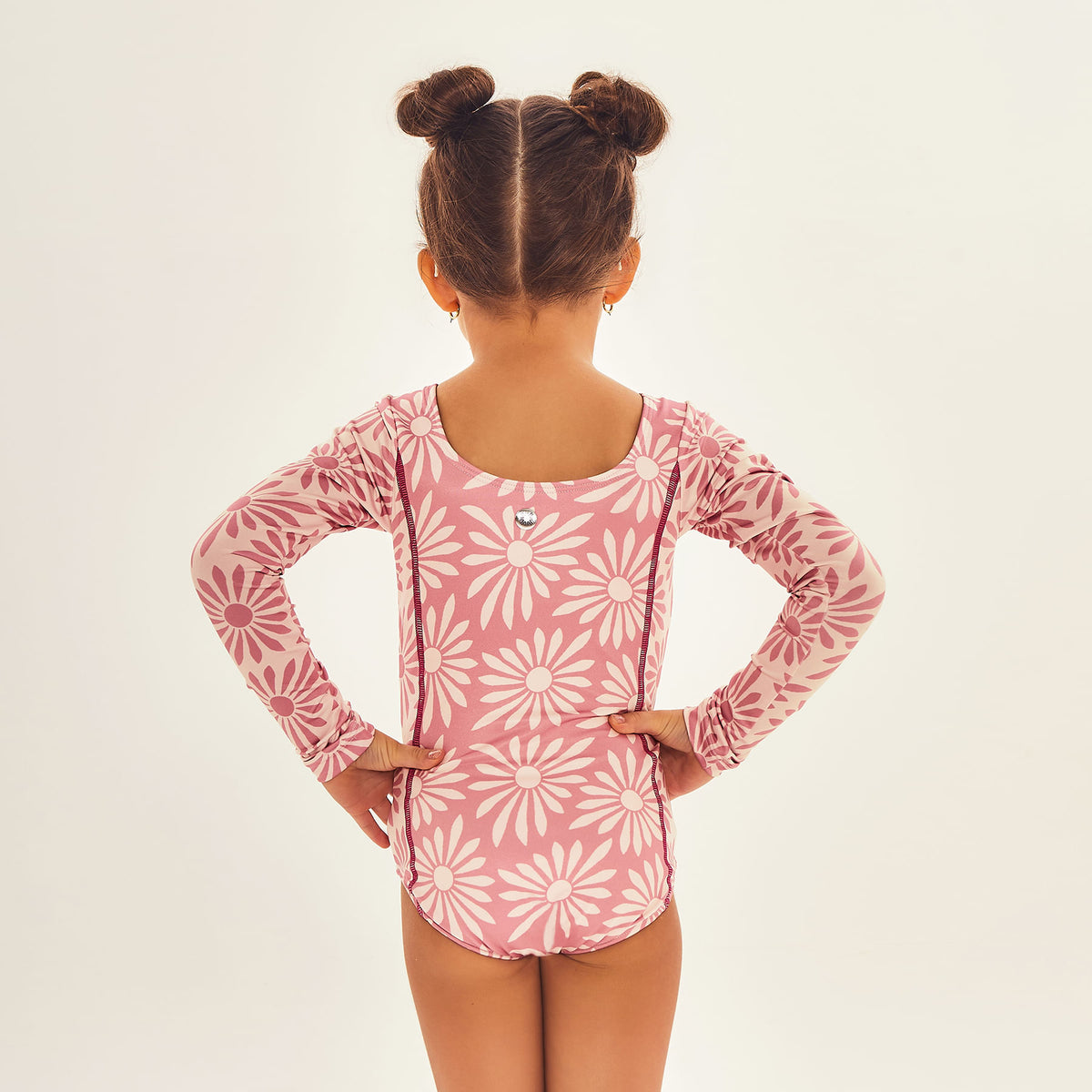 Maiô UV Infantil Com Proteção Solar Estampa Daisy Rosê