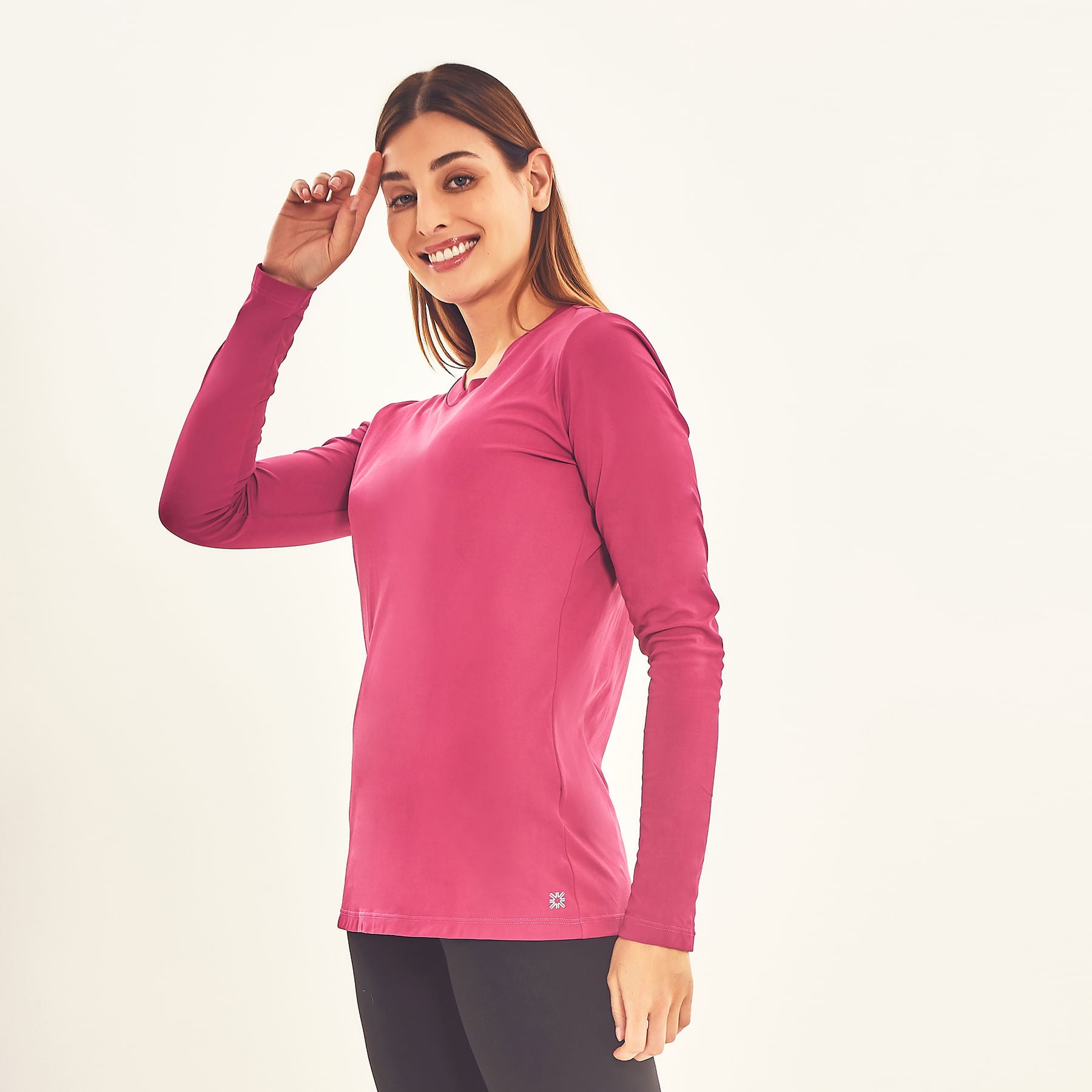 Camisa UV Feminina Com Proteção Solar Sport Fit Fúcsia