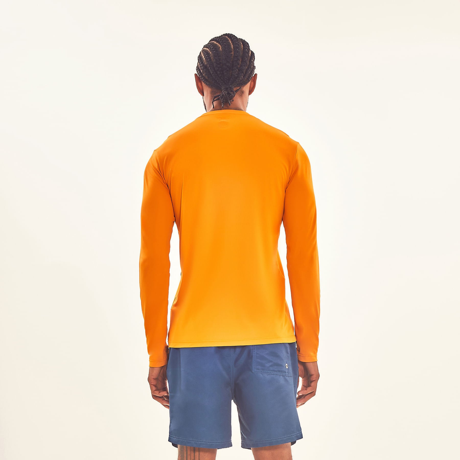 Camisa UV Masculina Com Proteção Solar Sport Fit  Laranja