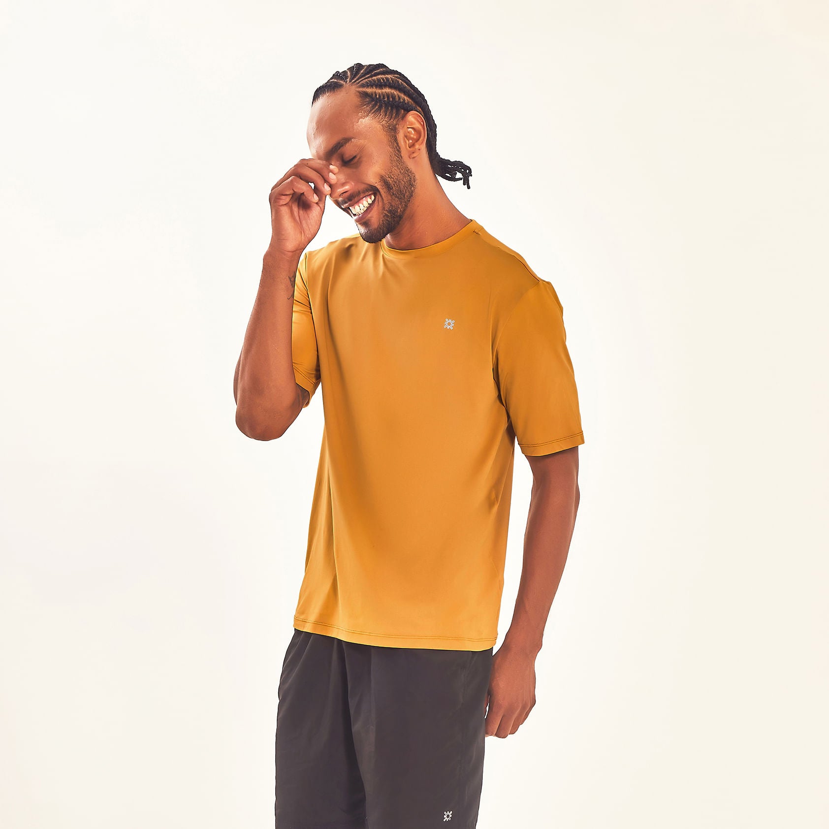 Camisa UV Masculina Com Proteção Solar Uvpro  Ocre