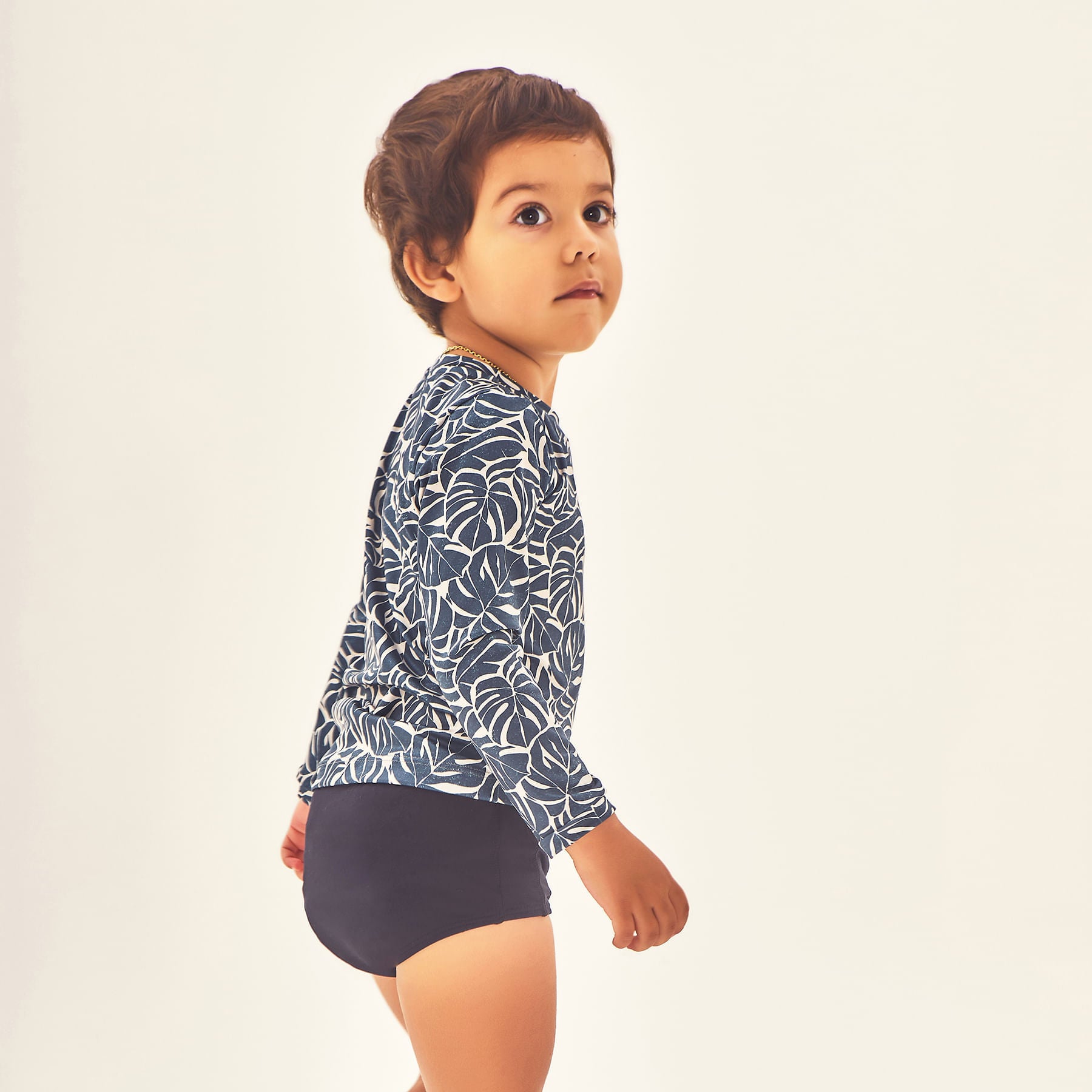 Camisa UV Bebê Com Proteção Solar Estampa Costela Aço