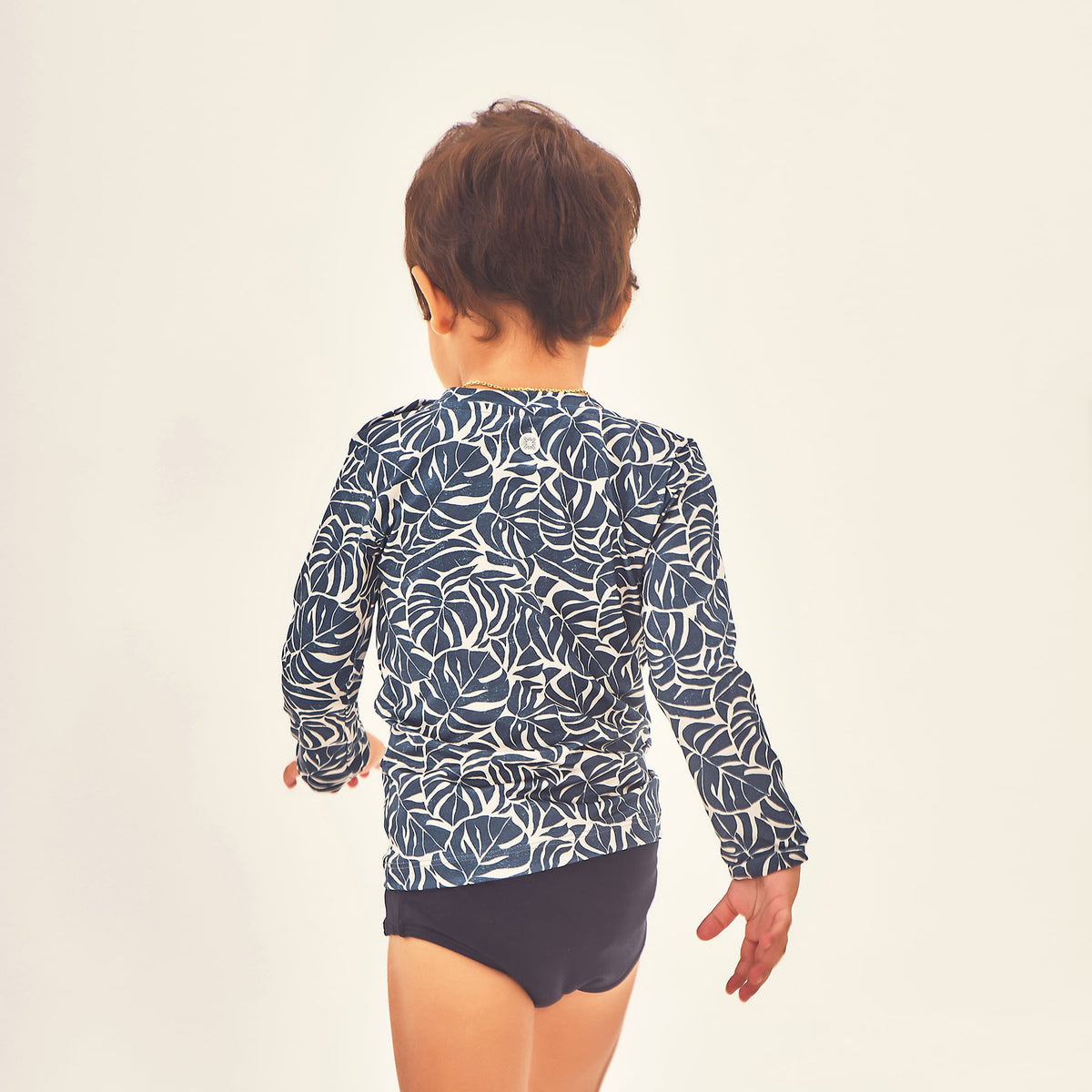 Camisa UV Bebê Com Proteção Solar Estampa Costela Aço