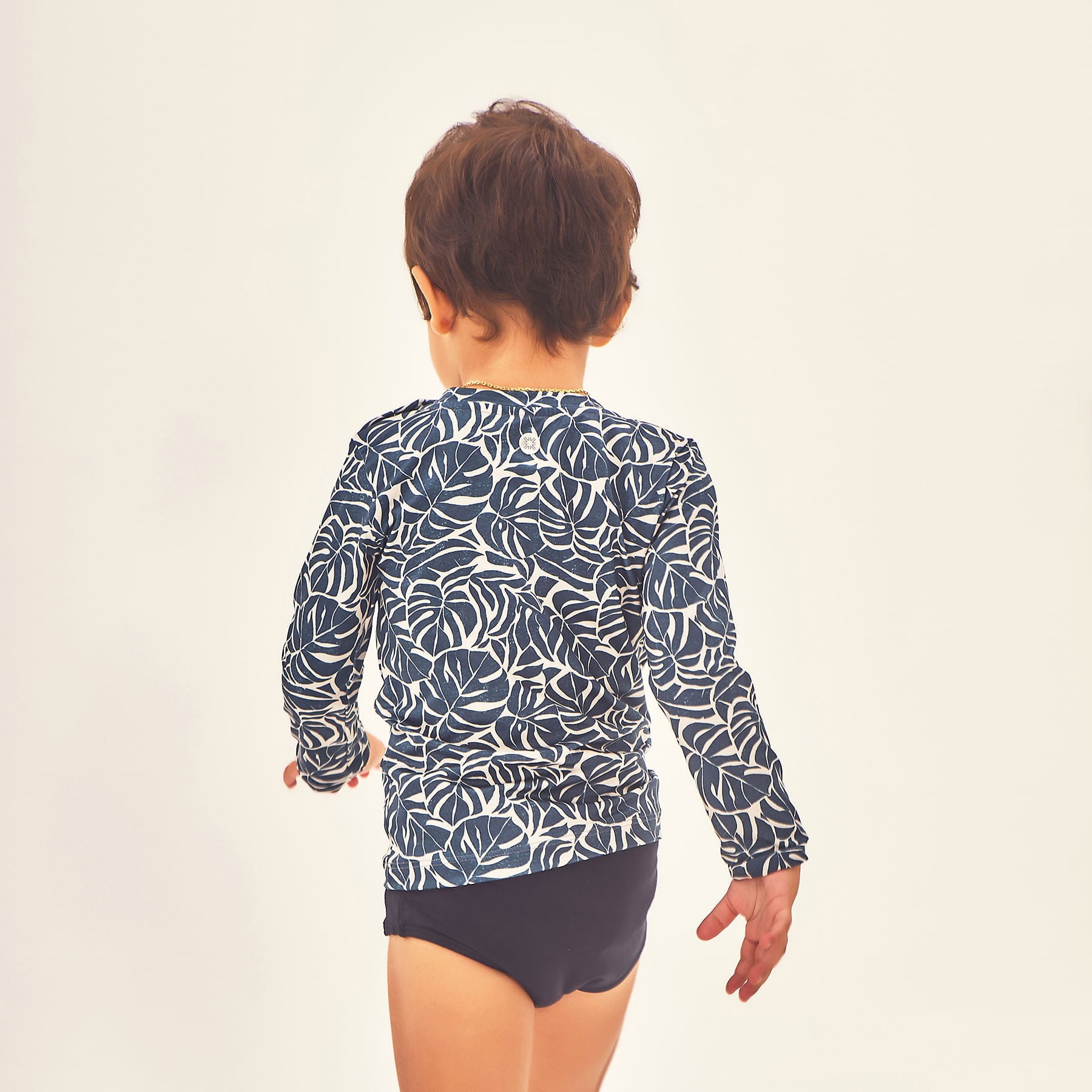 Camisa UV Bebê Com Proteção Solar Estampa Costela Aço