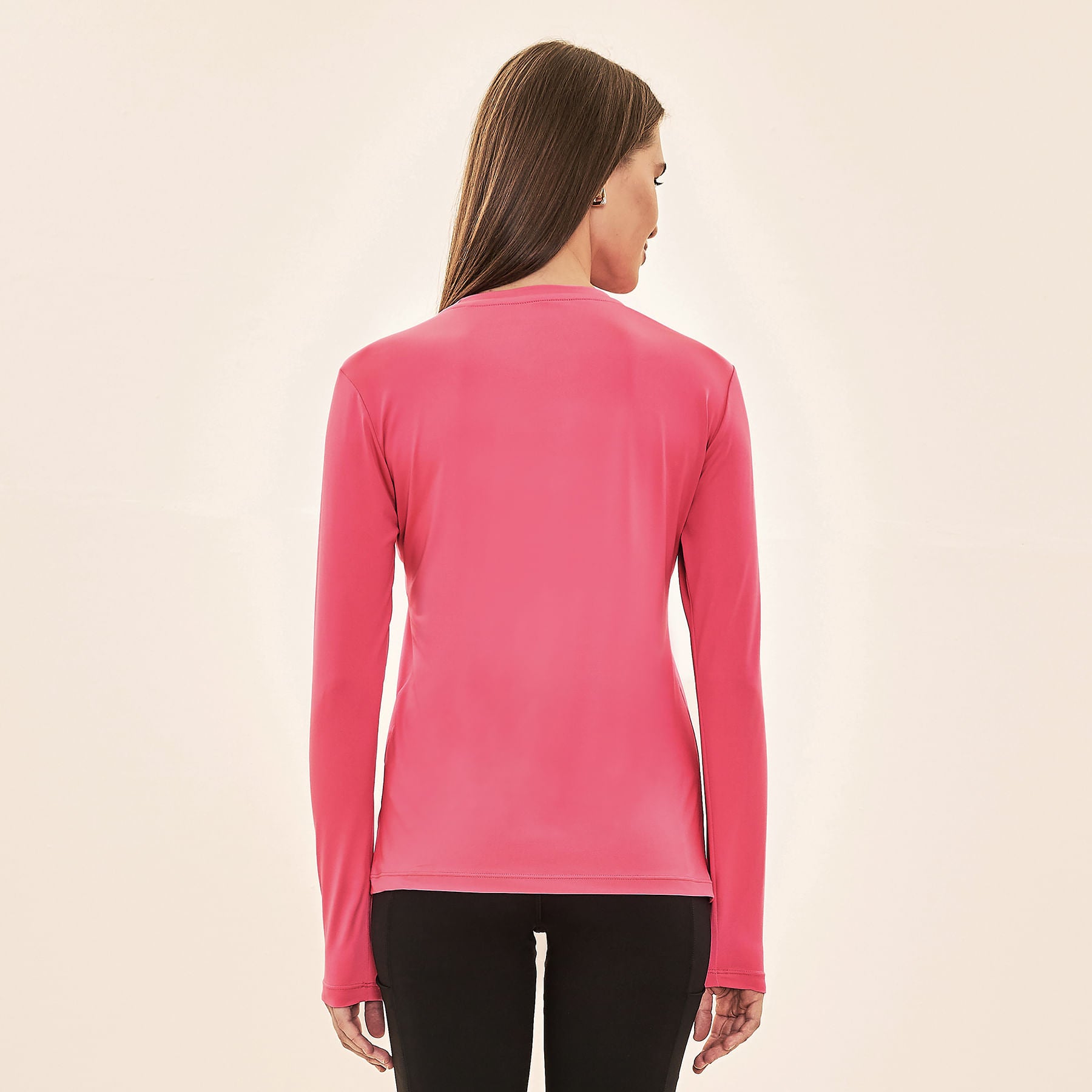 Camisa UV Com Proteção Solar UVLIGHT ML FEM - CHICLETE FLUOR