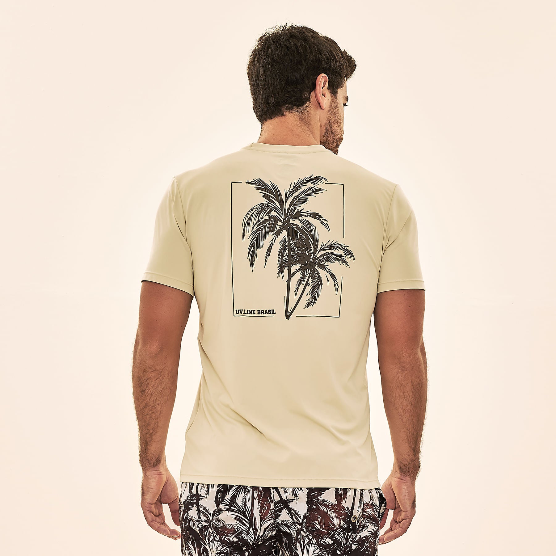 Camisa UV Com Proteção Solar UVLINE COQUEIRO MC - LINHO