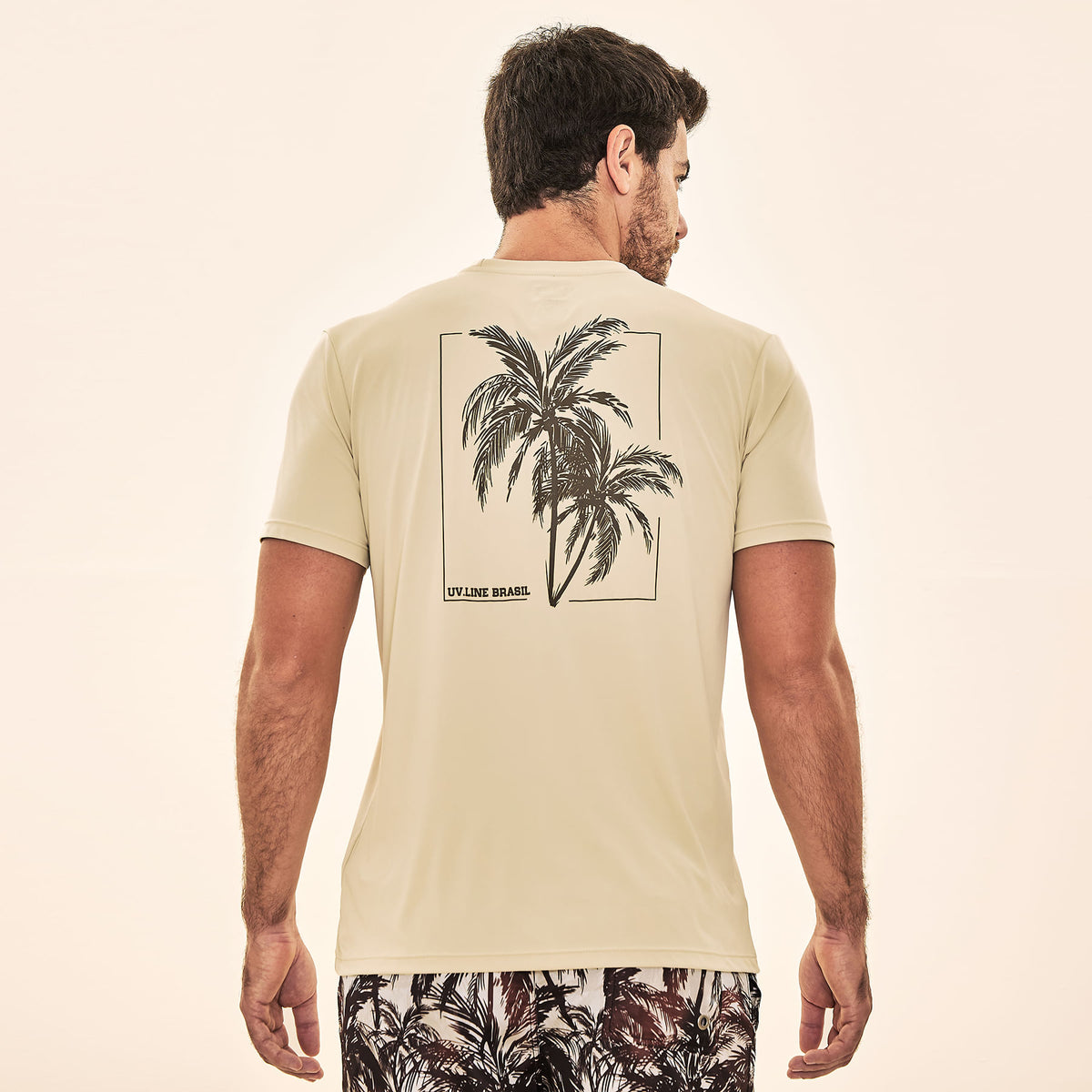 Camisa UV Com Proteção Solar UVLINE COQUEIRO MC - LINHO