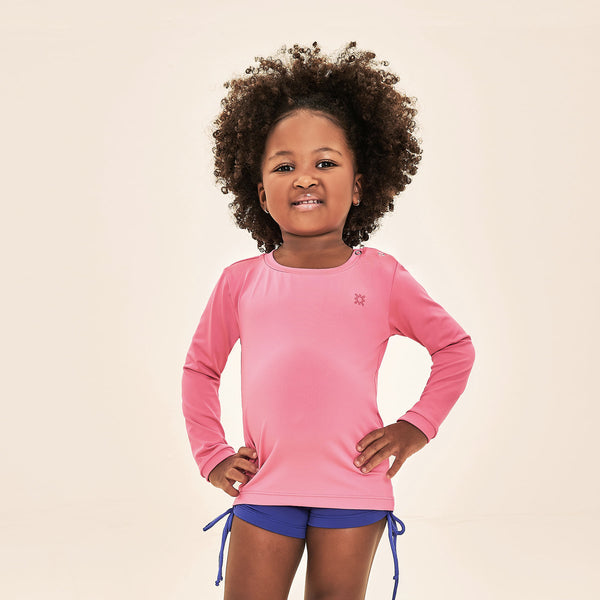 Camisa UV Bebê Com Proteção Solar-CHICLETE FLUOR