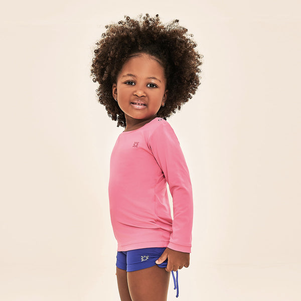Camisa UV Bebê Com Proteção Solar-CHICLETE FLUOR