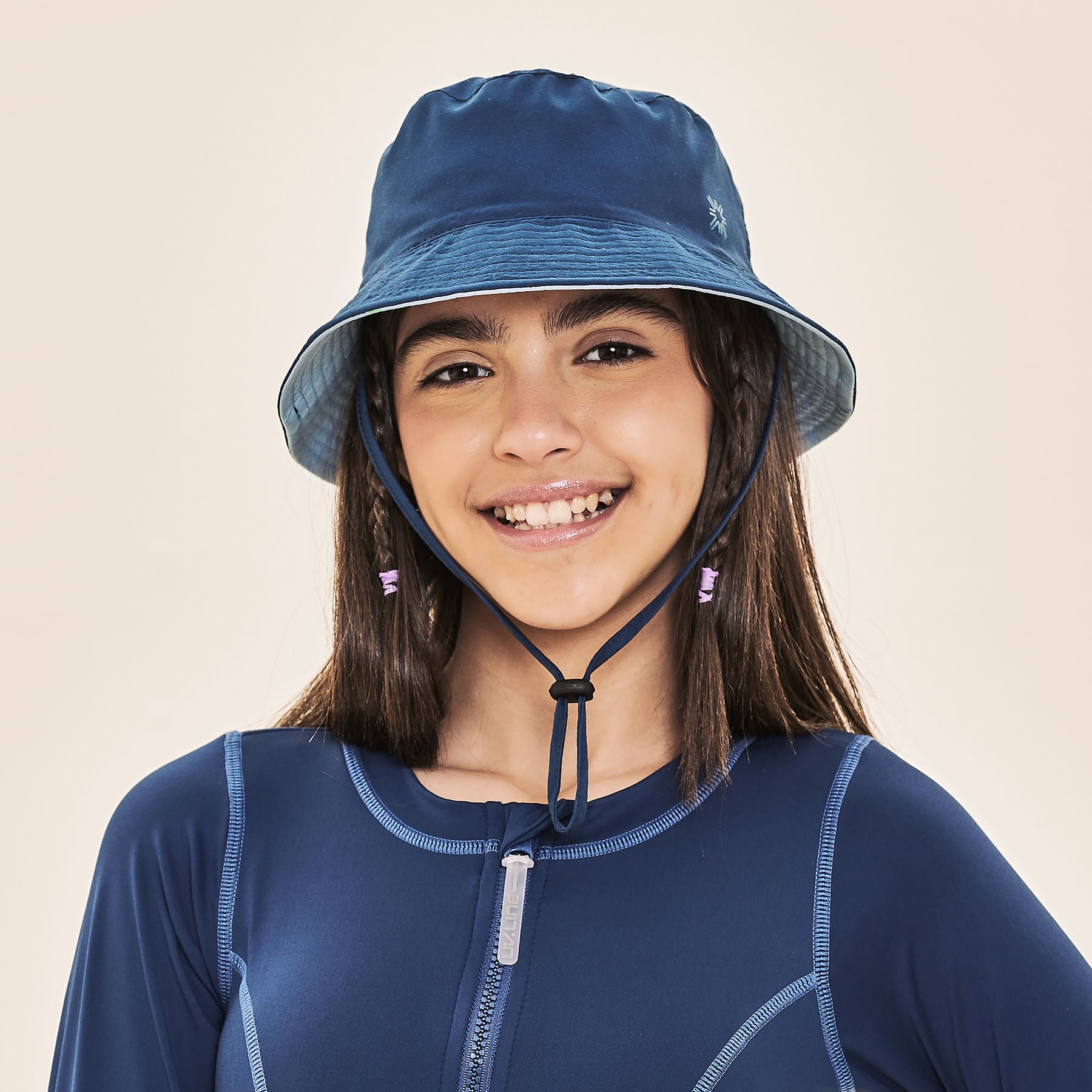 Chapéu UV Infantil Com Proteção Solar Basic Kids - MARINHO/AZUL CEU