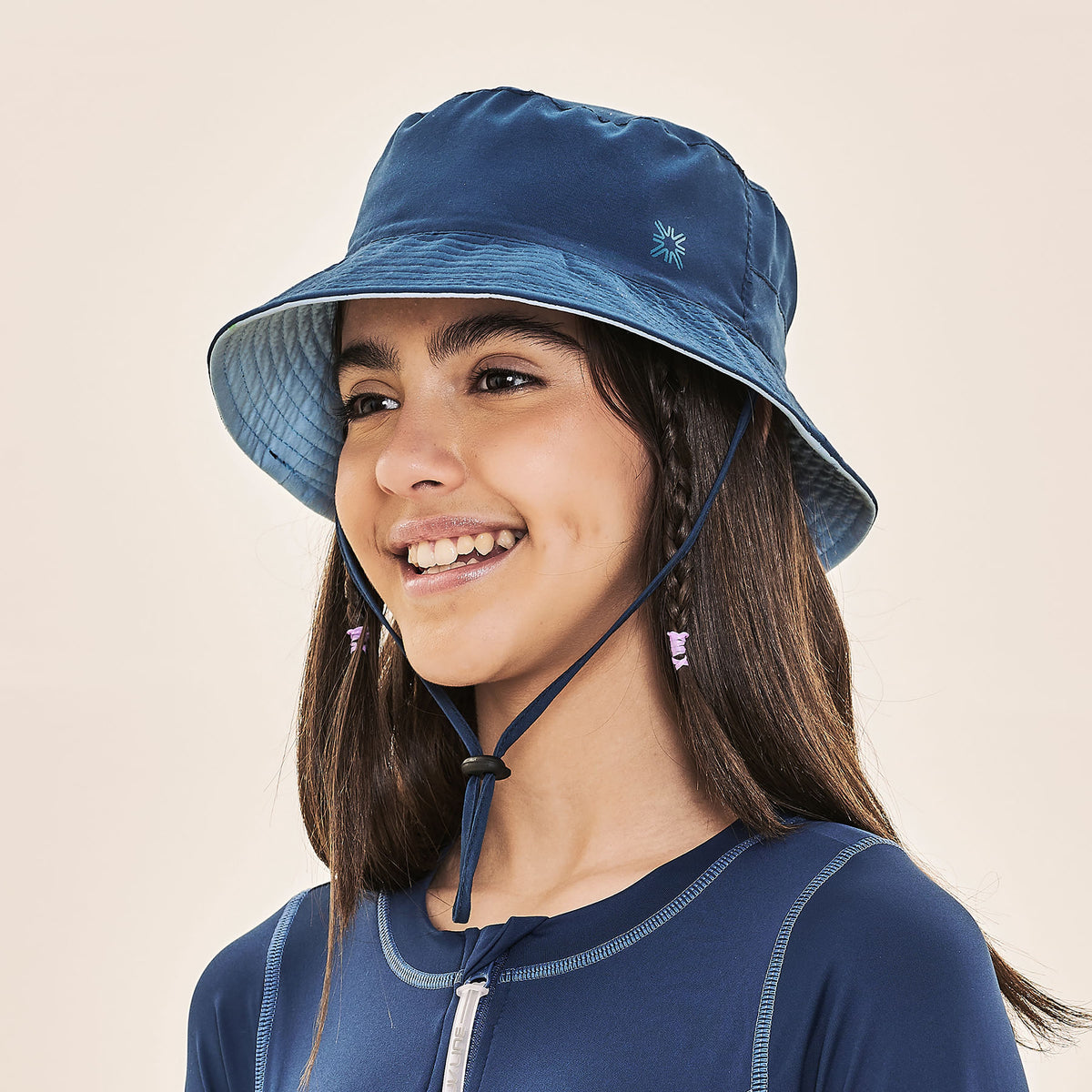 Chapéu UV Infantil Com Proteção Solar Basic Kids - MARINHO/AZUL CEU