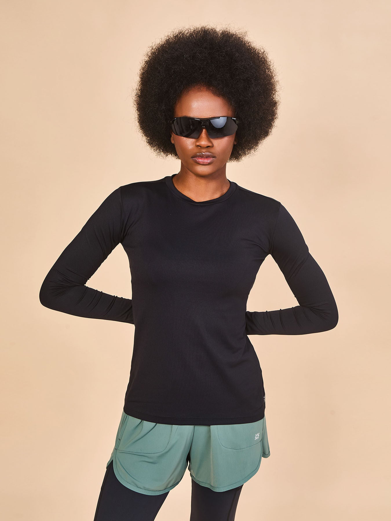 Camiseta Skin Infratherm UV Com Proteção Solar ML FEM - Preto