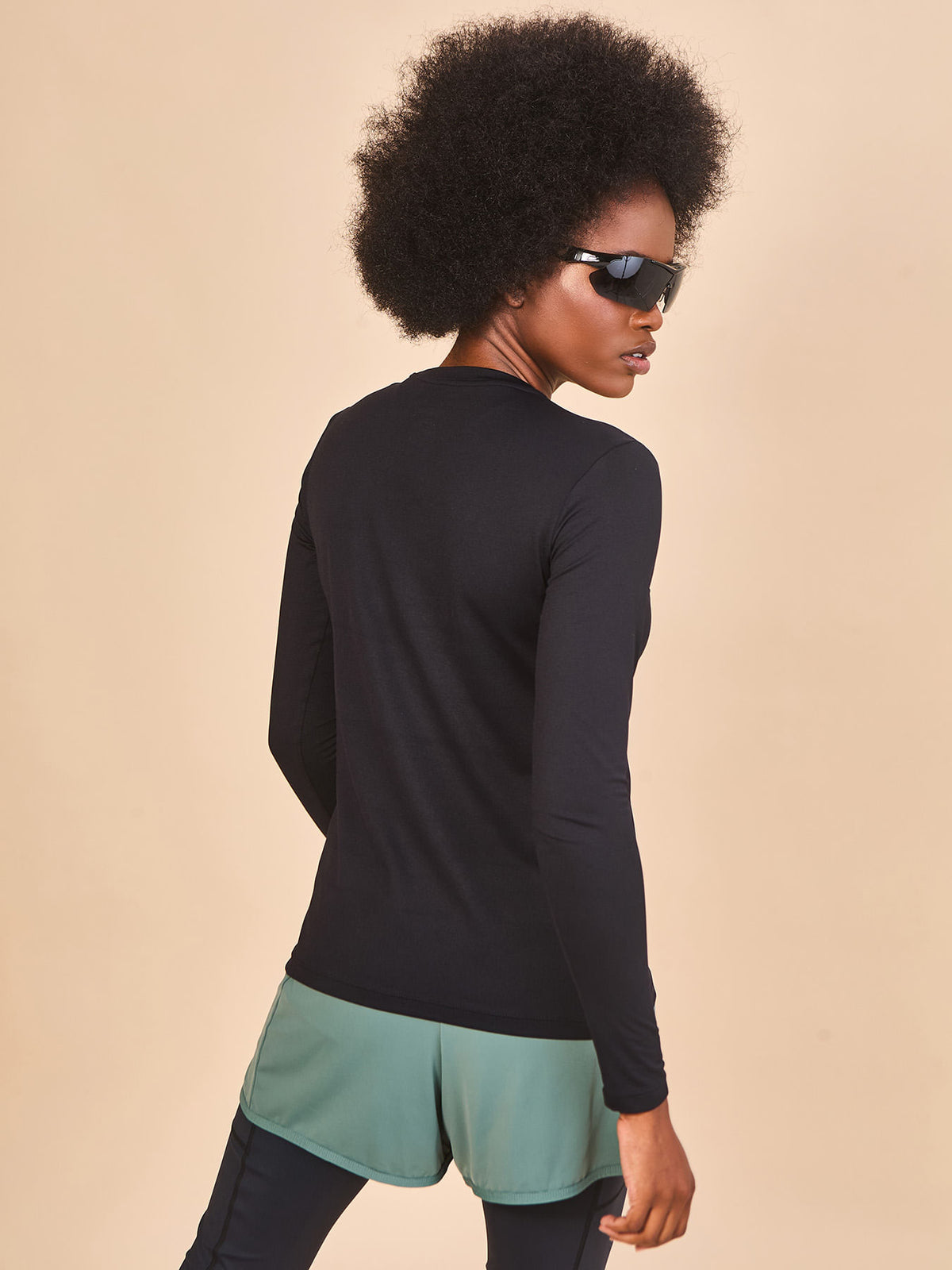 Camiseta Skin Infratherm UV Com Proteção Solar ML FEM - Preto