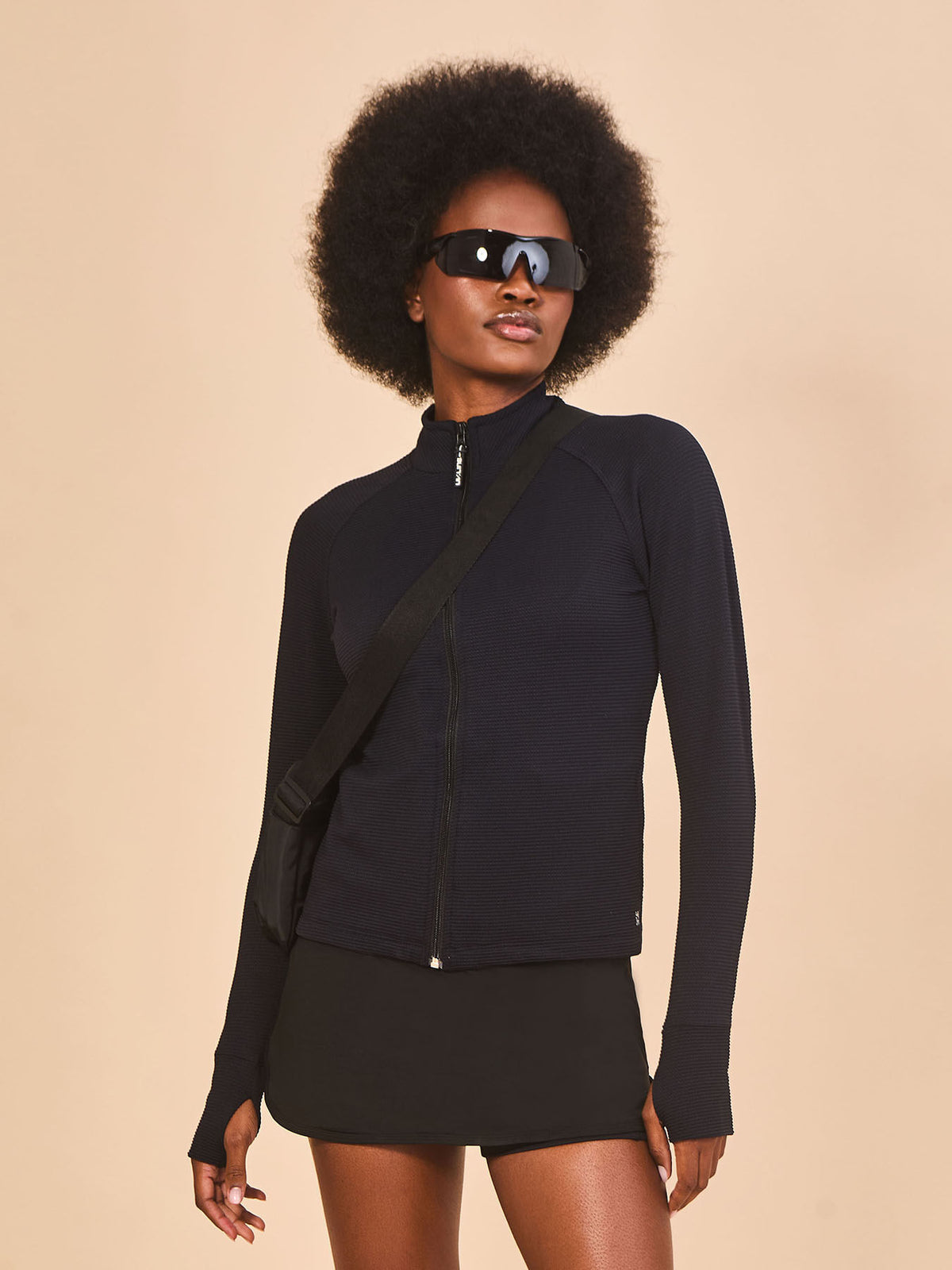 Casaco UV Com Proteção Solar New Fit Textura ML FEM - PRETO