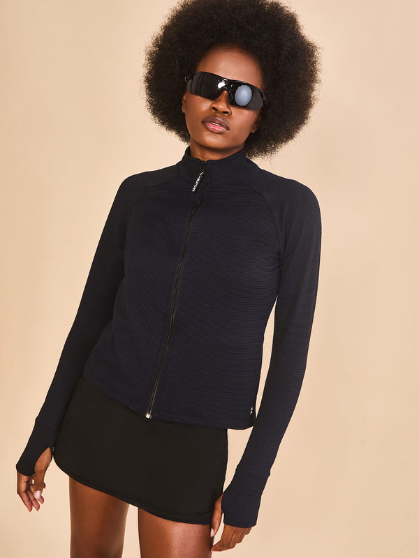 Casaco UV Com Proteção Solar New Fit Textura ML FEM - PRETO