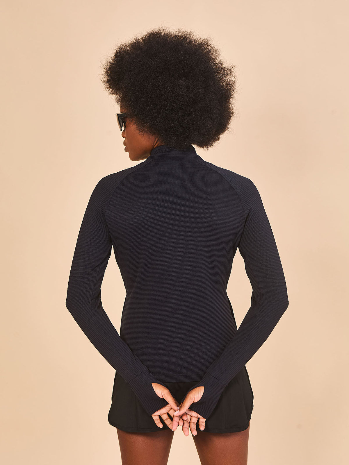 Casaco UV Com Proteção Solar New Fit Textura ML FEM - PRETO