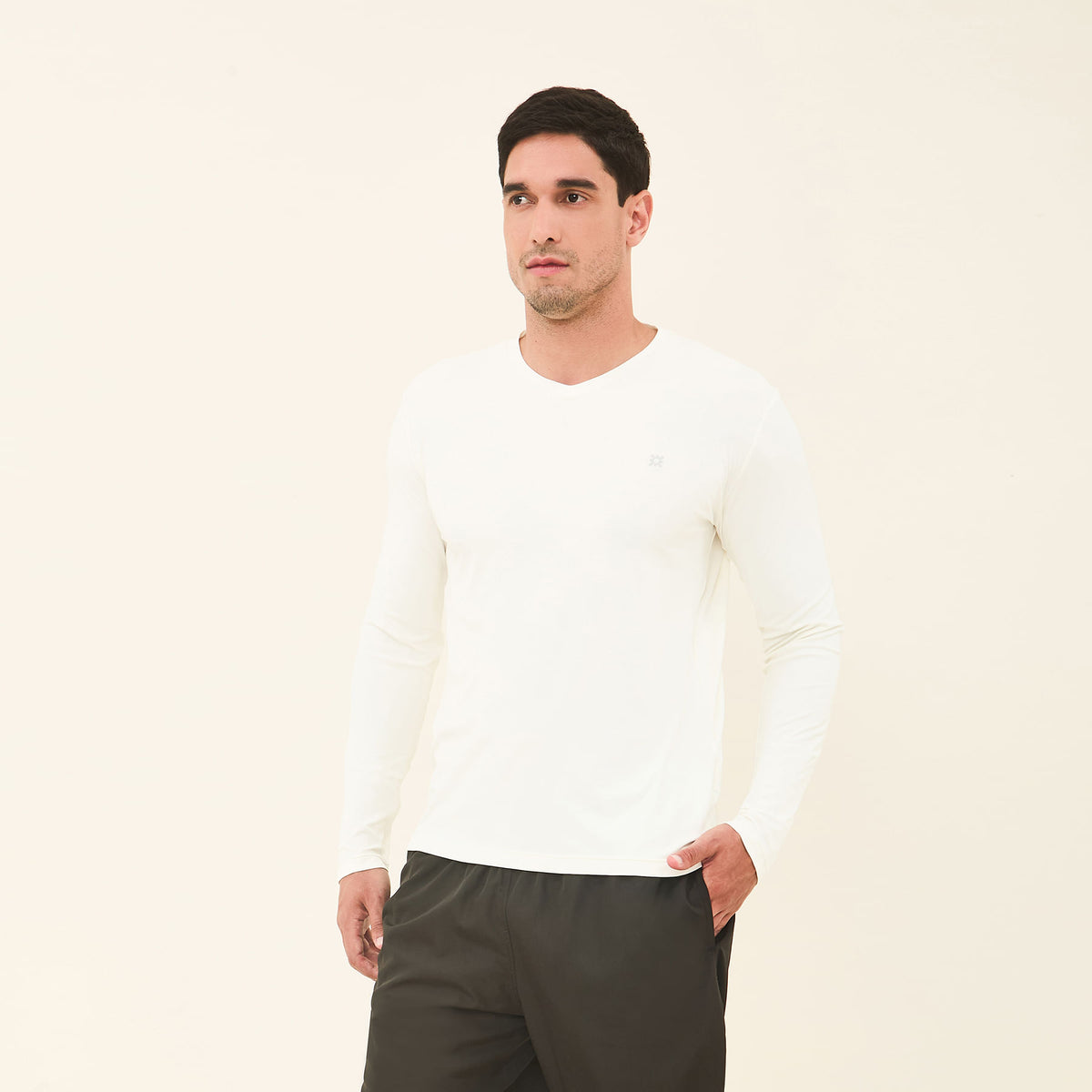 Camisa UV Masculina Com Proteção Solar Sport Fit Off White