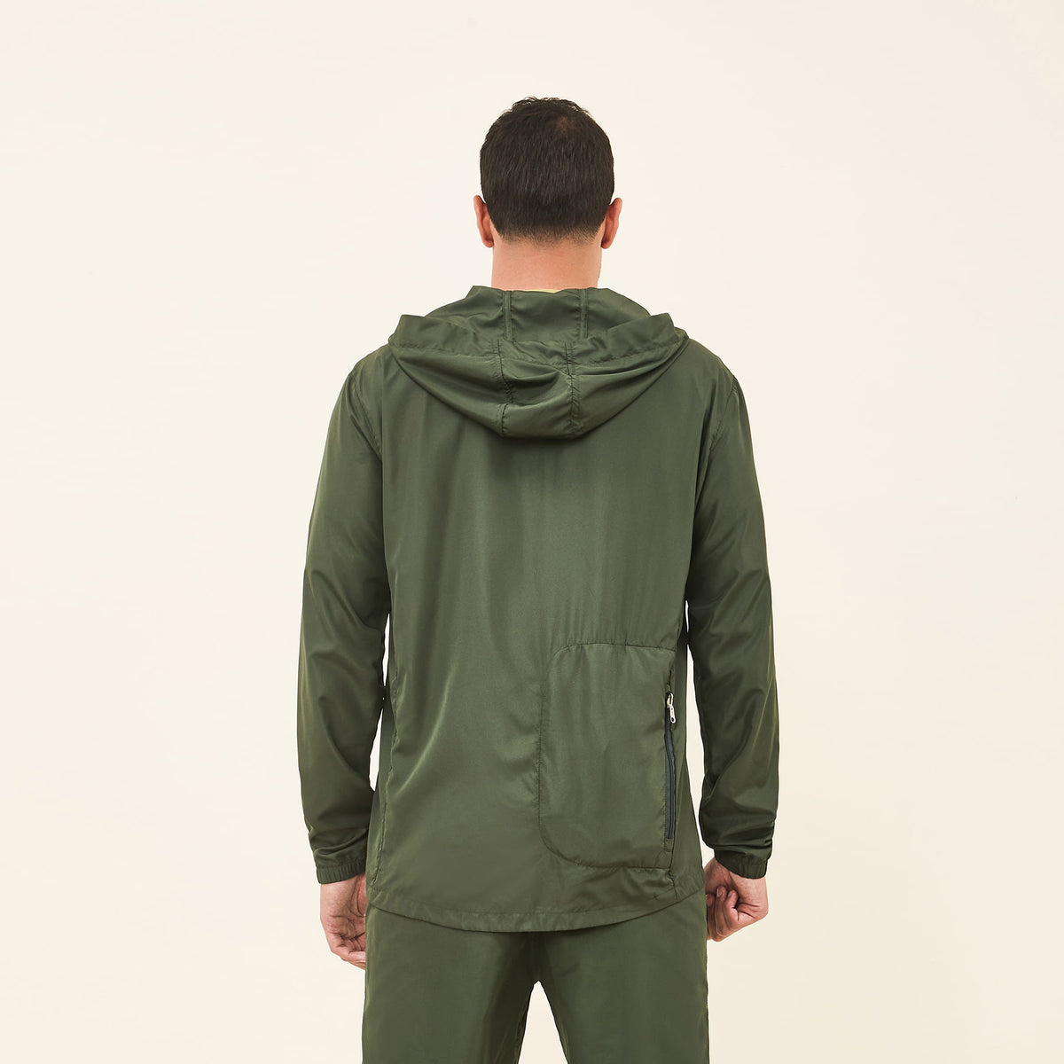 Jaqueta UV Com Proteção Solar Masculina Bag Elastic-VERDE MILITAR