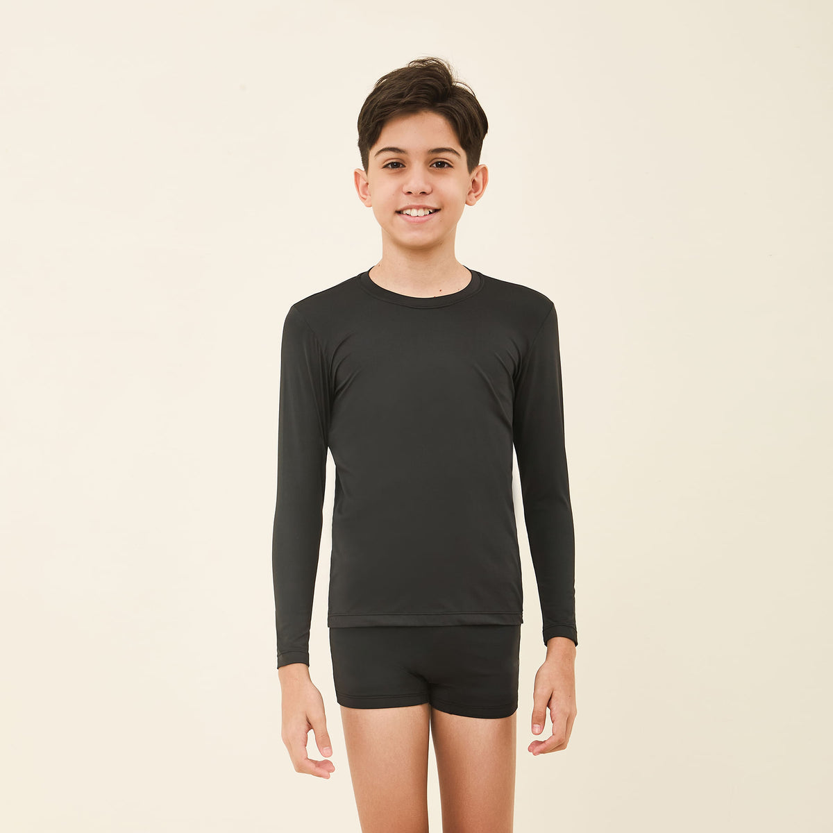 Camisa UV Infantil Com Proteção Solar Uvpro Preto