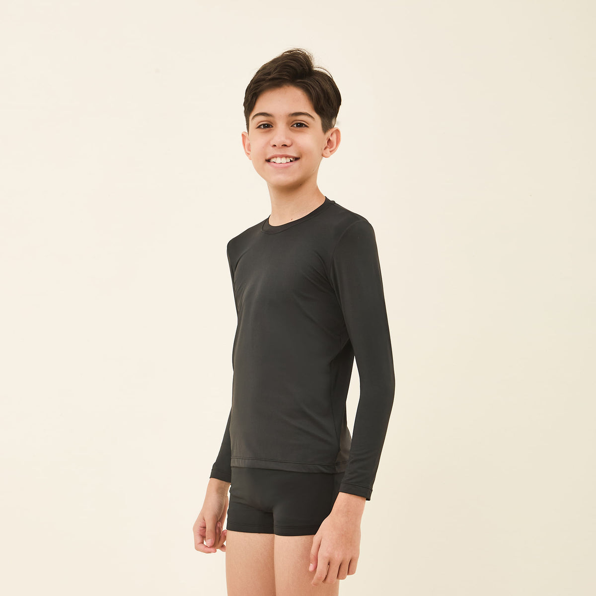 Camisa UV Infantil Com Proteção Solar Uvpro Preto