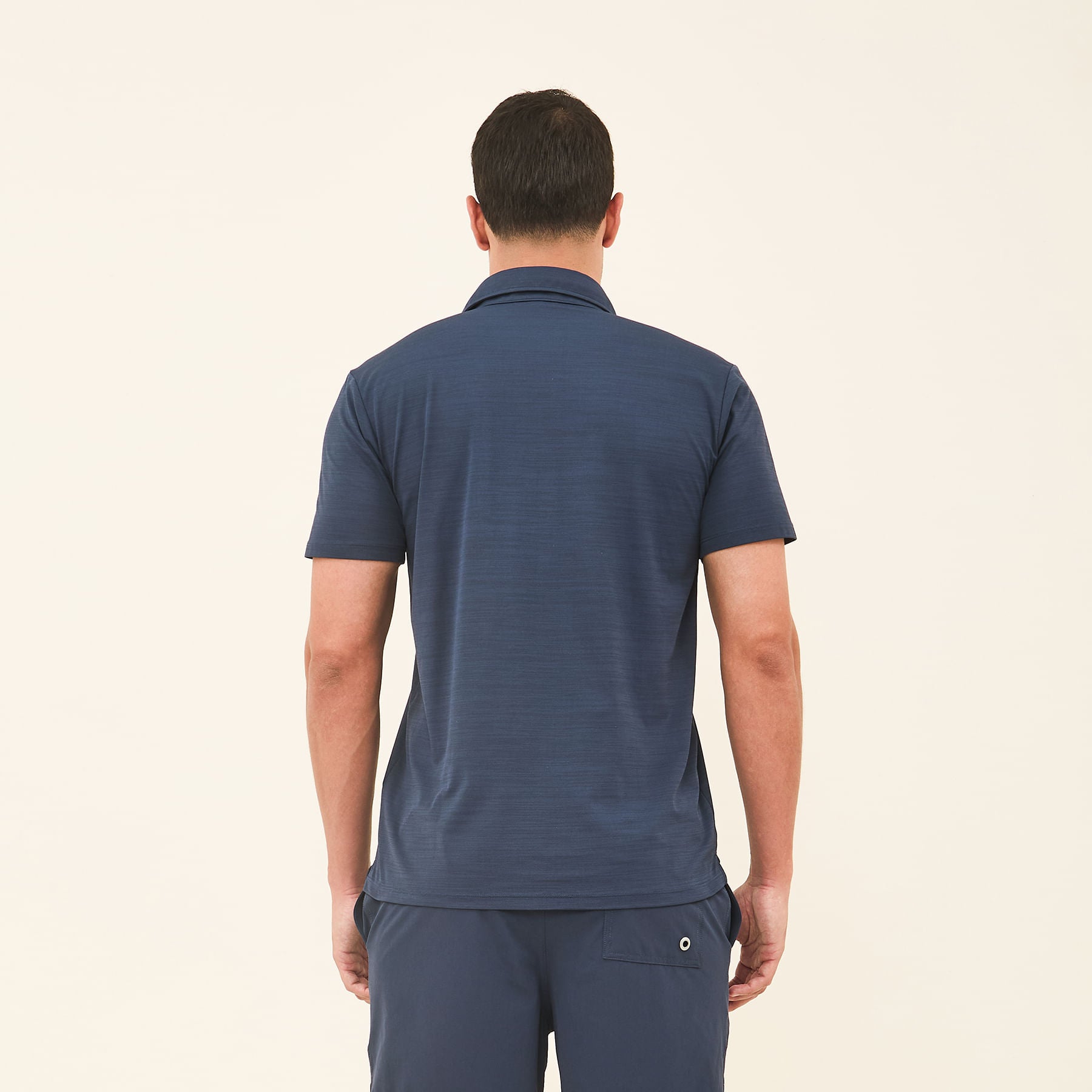 Camisa UV Polo Masculina Com Proteção Solar-MARINHO