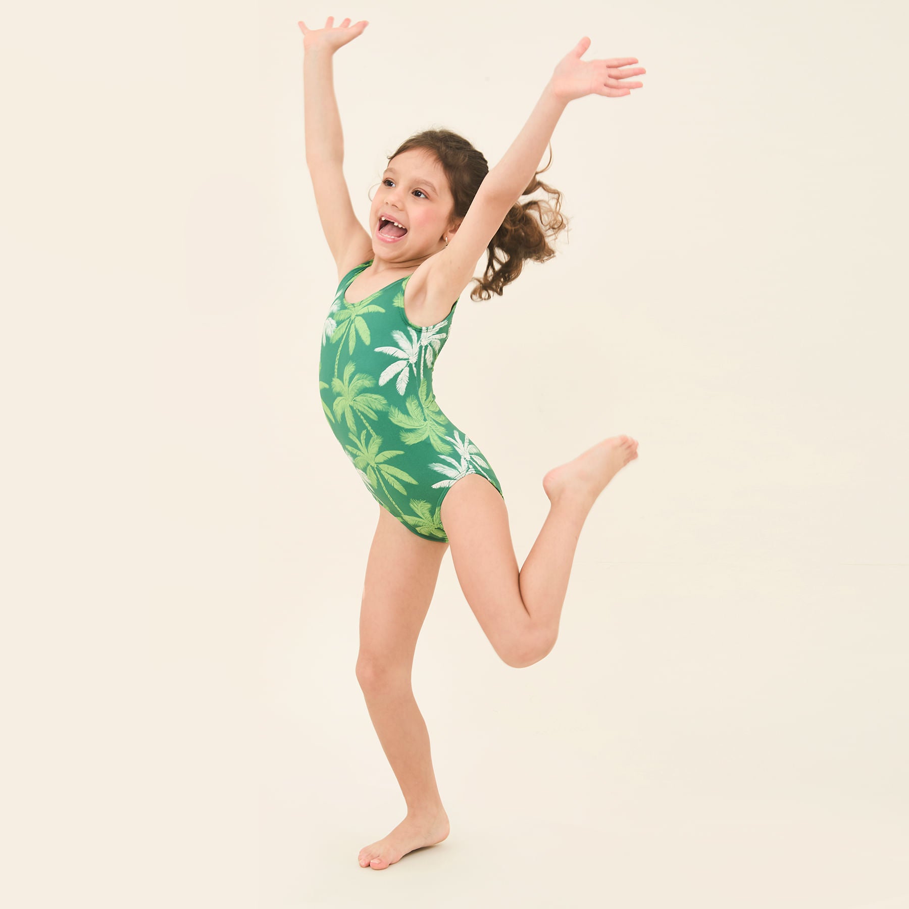 Maiô UV Infantil Com Proteção Solar Swim Estampa Coqueiro