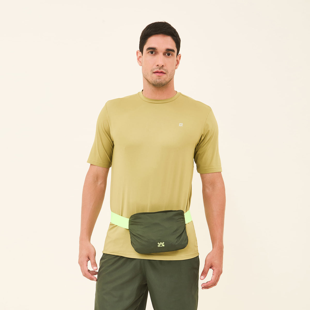 Jaqueta UV Com Proteção Solar Masculina Bag Elastic-VERDE MILITAR