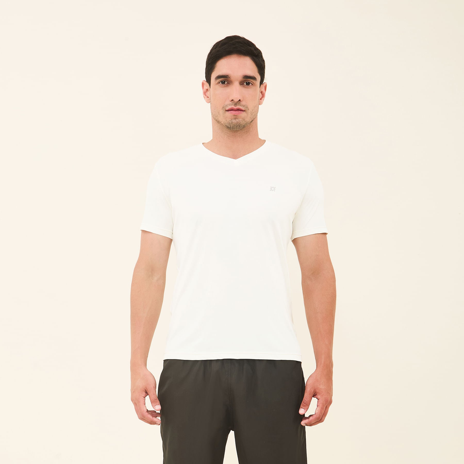 Camisa UV Masculina Com Proteção Solar Sport Fit Off White
