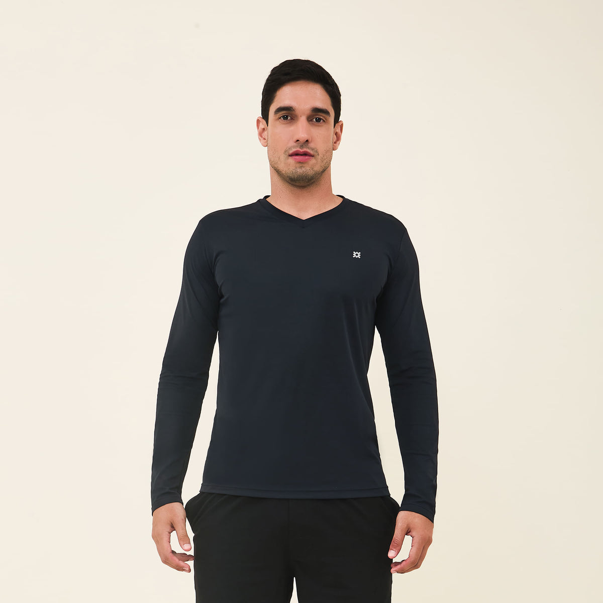 Camisa UV Masculina Com Proteção Solar Sport Fit Preto