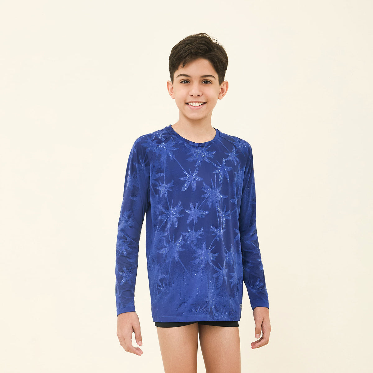 Camisa UV Infantil Com Proteção Solar Acqua Magic Azul Bic