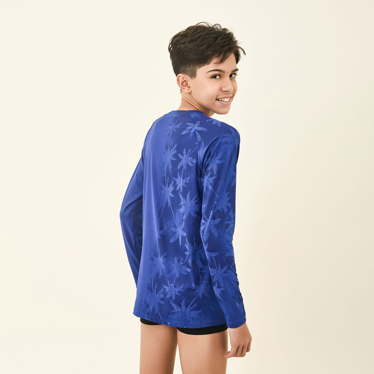 Camisa UV Infantil Com Proteção Solar Acqua Magic Azul Bic