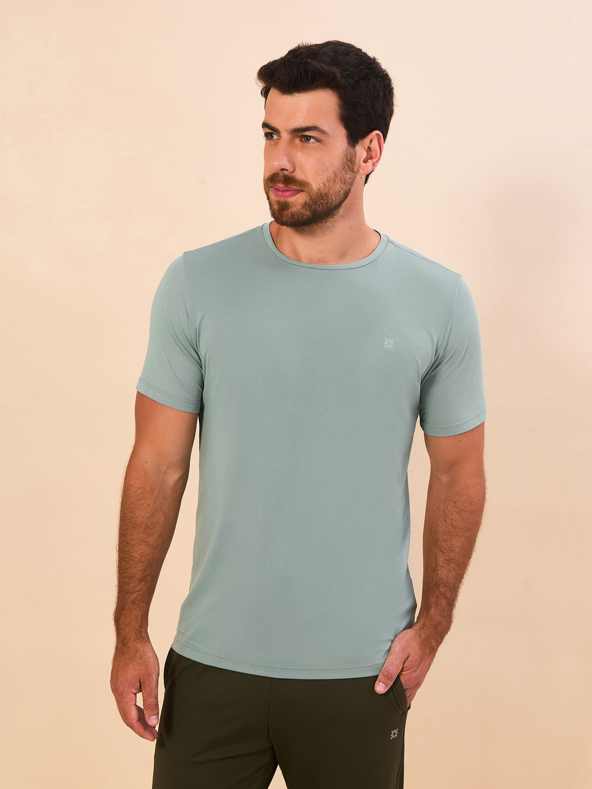 Camisa UV Masculina Com Proteção Solar New Fit MC - VERDE AGUA
