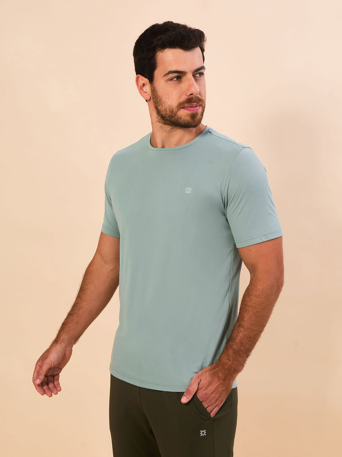 Camisa UV Masculina Com Proteção Solar New Fit MC - VERDE AGUA