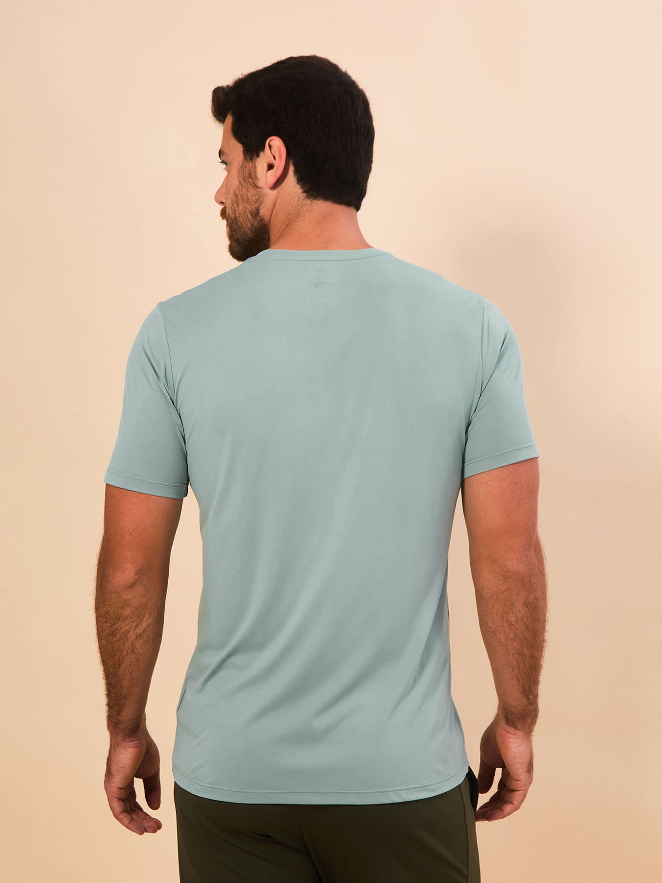Camisa UV Masculina Com Proteção Solar New Fit MC - VERDE AGUA