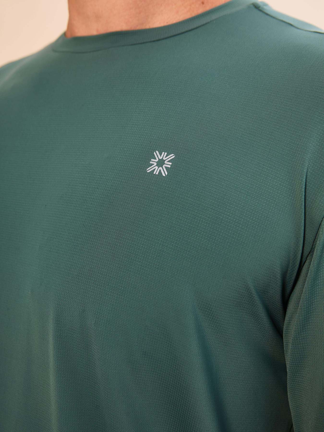 Camisa UV Masculina Com Proteção Solar New Fit Textura ML - VERDE JADE