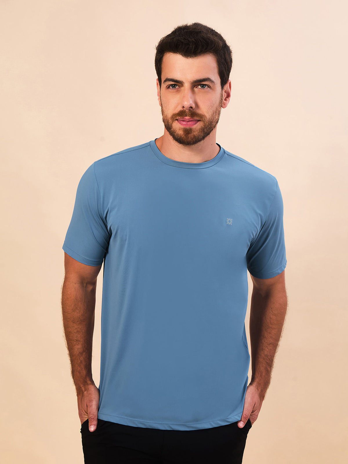 Camisa UV Masculina Com Proteção Solar UV PRO MC - ÍNDIGO