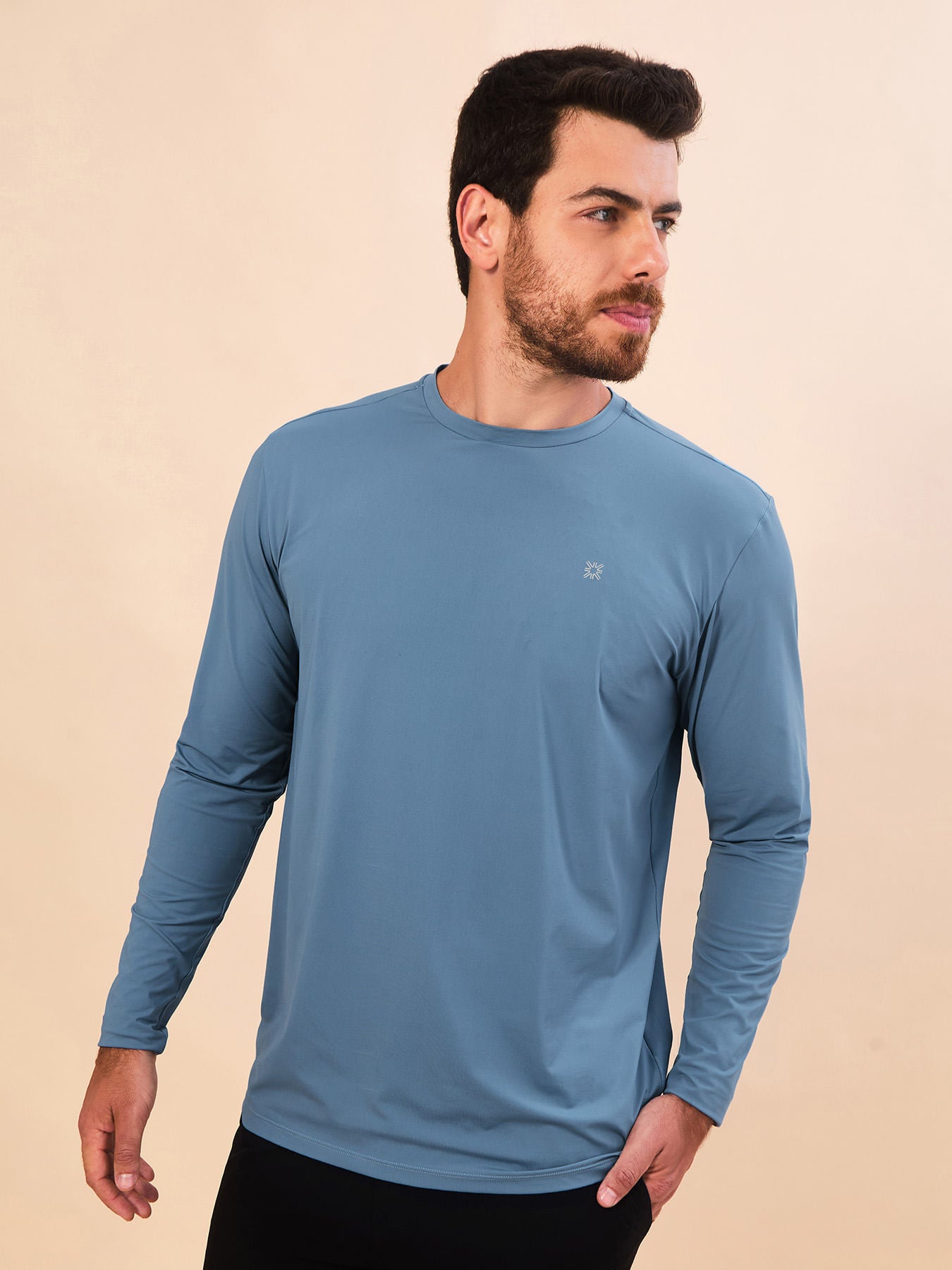 Camisa UV Masculina Com Proteção Solar Uvpro.-INDIGO