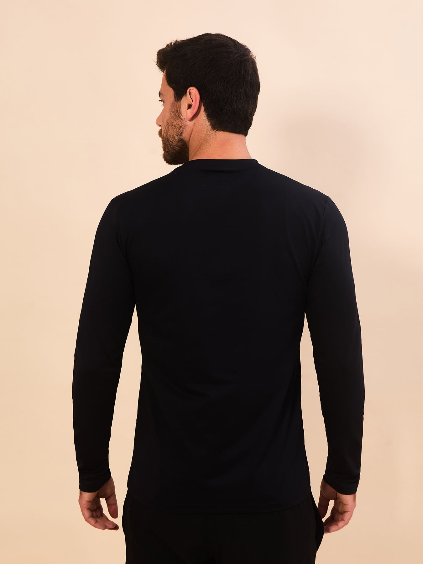Camiseta Skin Infratherm UV Com Proteção Solar ML MASC - Preto