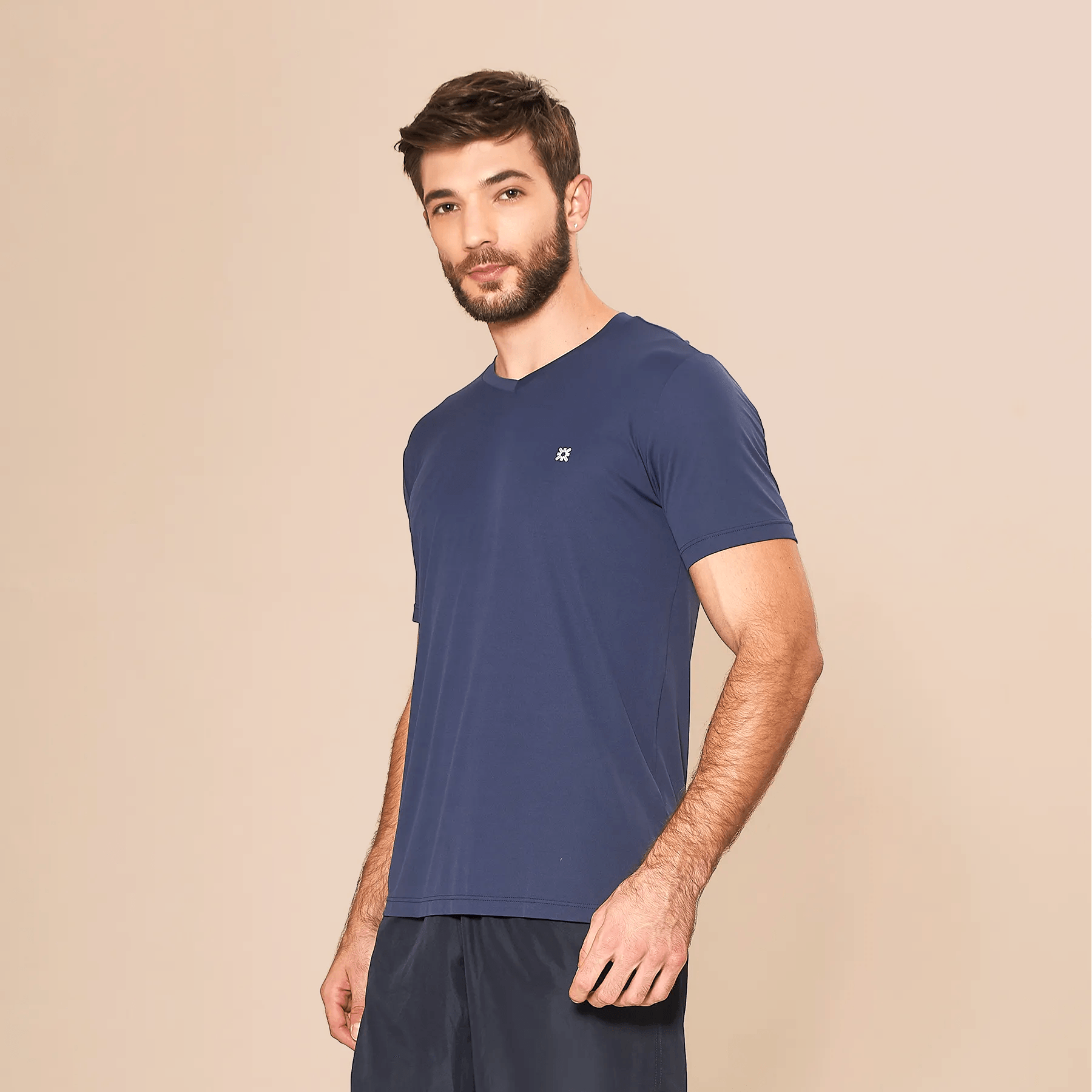 Camisa UV Masculina Com Proteção Solar Sport Fit Marinho