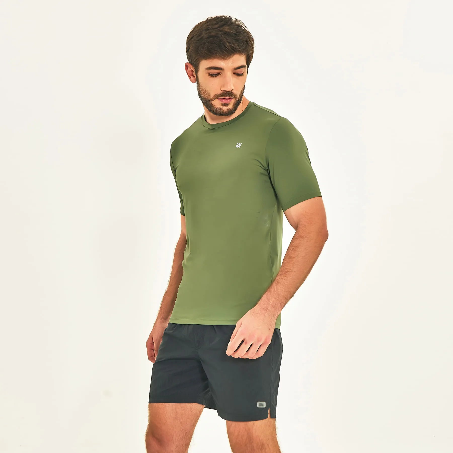 Camisa UV Masculina Com Proteção Solar Uvpro Verde Militar