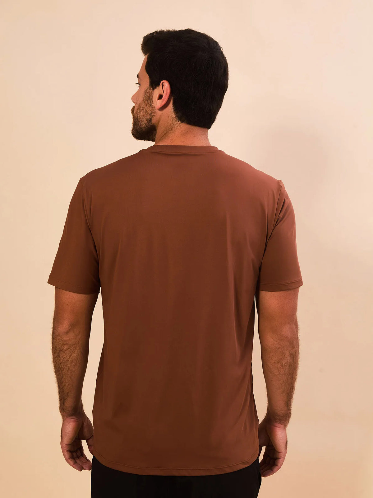 Camisa UV Masculina Com Proteção Solar Uv Pro-MARROM