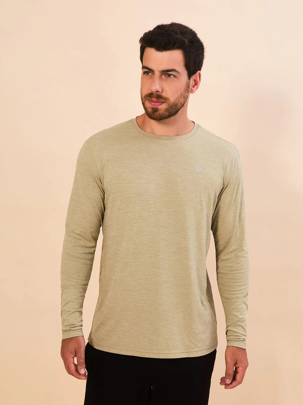 Camisa UV Masculina Com Proteção Solar New Fit Mescla ML - AREIA
