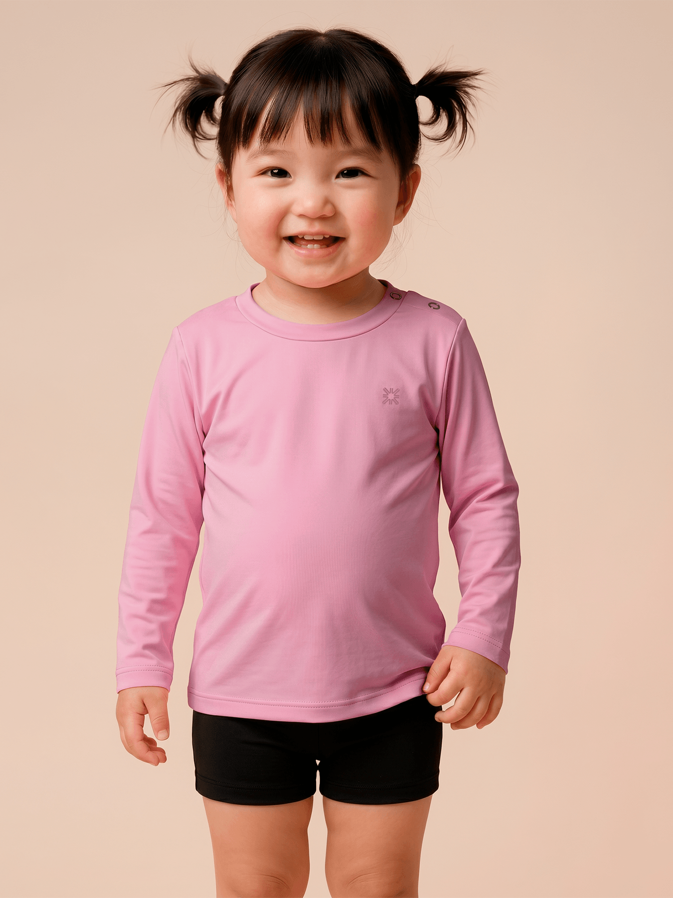 Camiseta UV Com Proteção Solar Bebê Manga Longa - Rosa